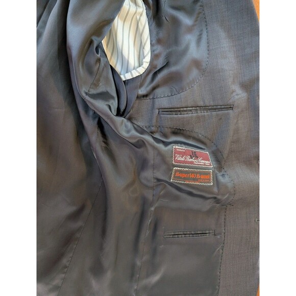 Tessuto Italiano BARBERIS CANONICO Sz 42R Blazer Jacket Dark Gray - Picture 7 of 10